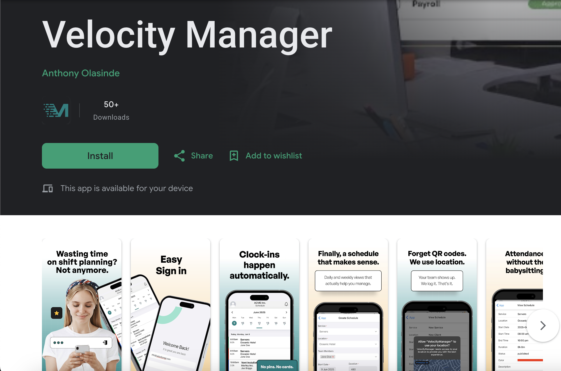 Velocity payroll